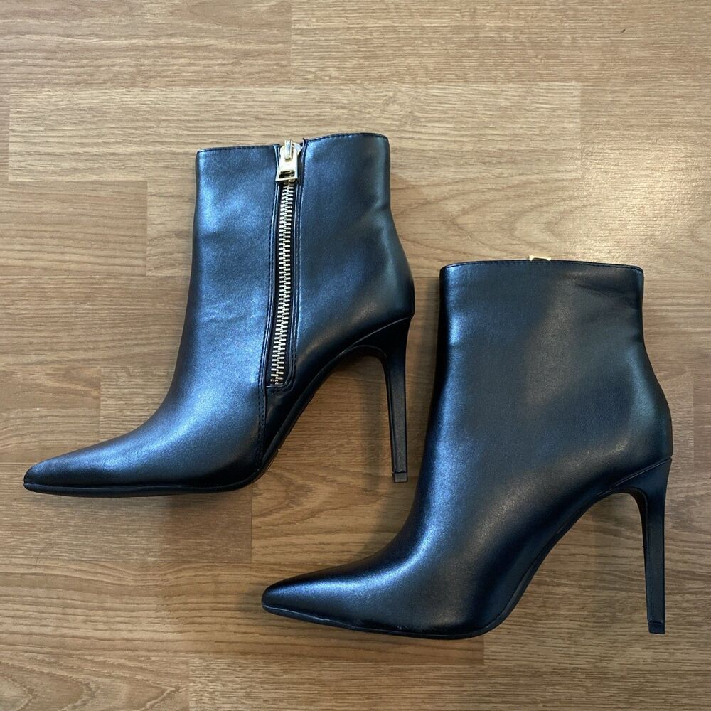 I.n.c. International Concepts Women's Sarishaa Zip Booties Black Smooth 9.5M New - Picture 6 of 11